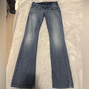 cute low rise flare jeans (silver brand)